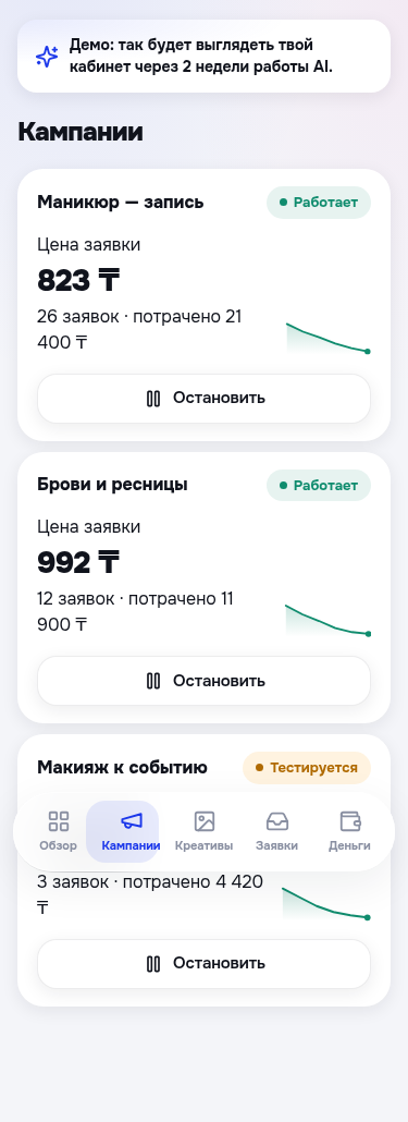 Демо-дашборд кампании
